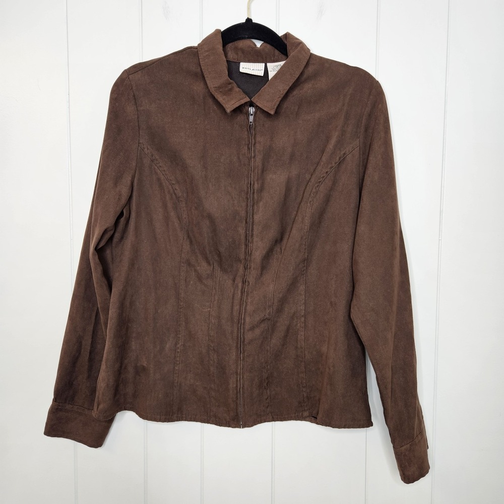 White Stag Large Brown Jacket Soft Zipper Closure